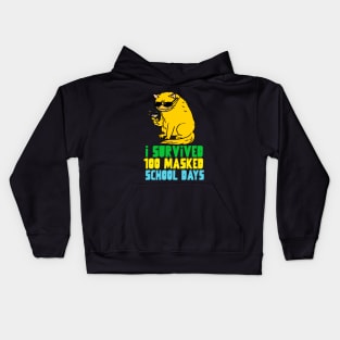 I survived 100 masked school days Kids Hoodie